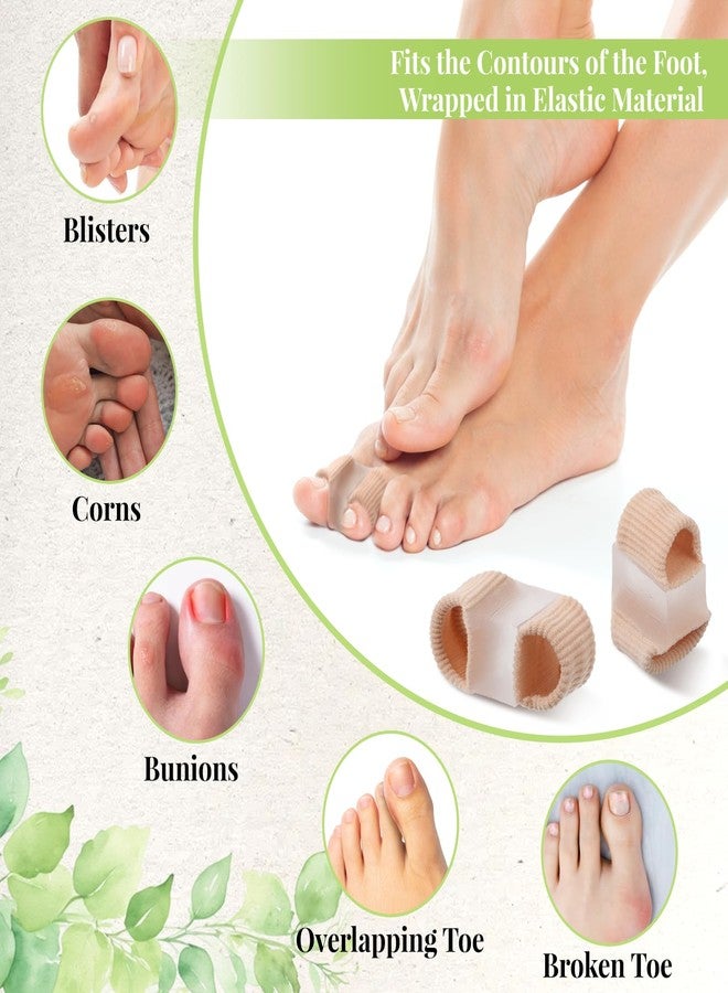 Hpmjz 4Pcs Gel Bunion Toe Separators Silicone Toe Spacers Lining with Fabric Breathable Correctors for Overlapping for Overlapping Big Alignment Corrector Spacer Protector Women Men Relieve Foot Pain - Image 3